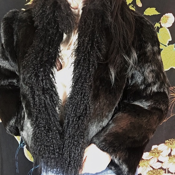 RABBIT FUR / VINTAGE COAT - Picture 2 of 8